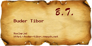 Buder Tibor névjegykártya